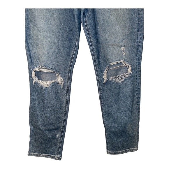 American Eagle Womens Stretch Ripped Curvy Mom Jeans, Size 8 LONG - Picture 2 of 9